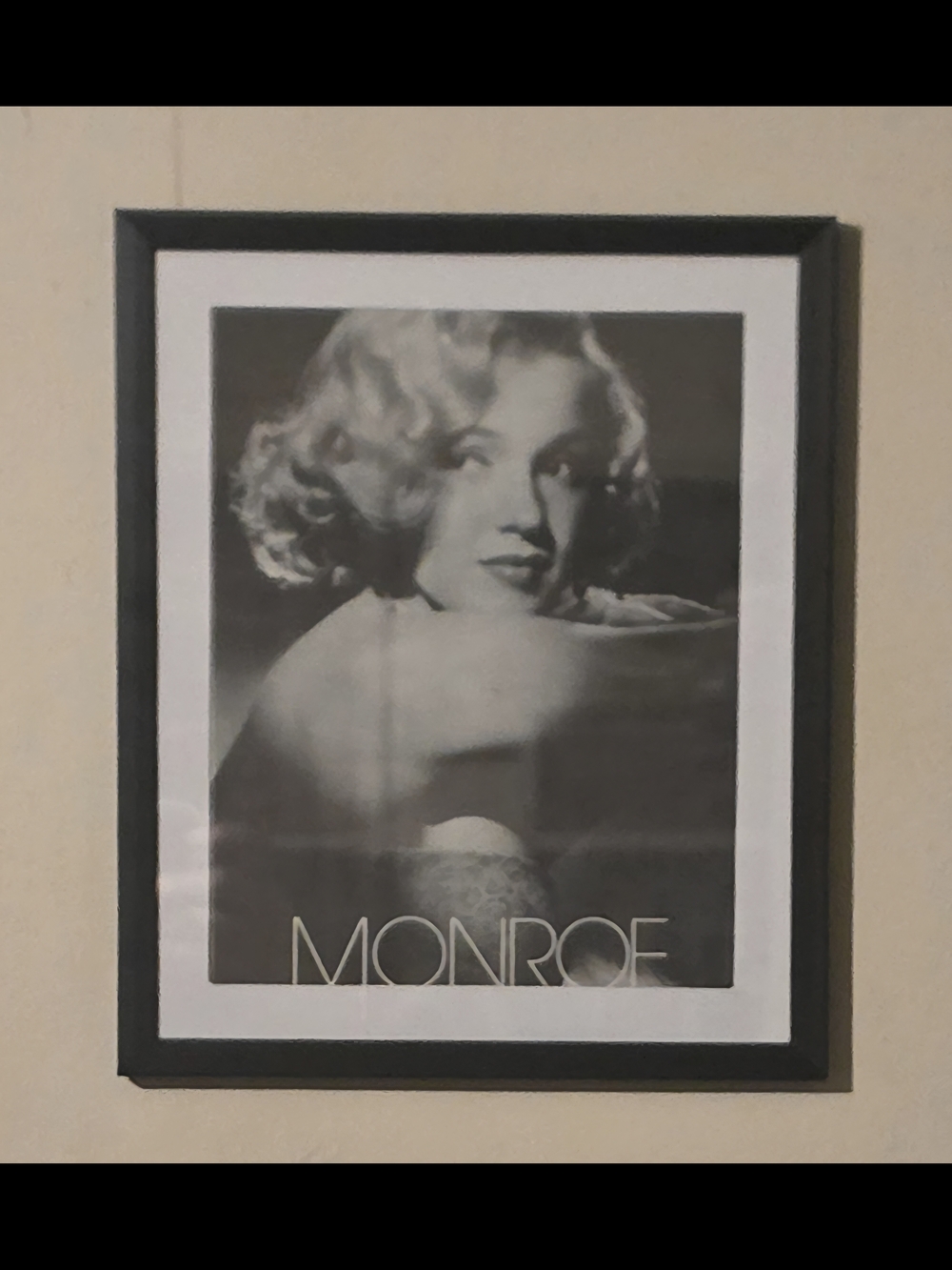 Vintage Style Framed Marilyn Monroe Black & White Print 8x10